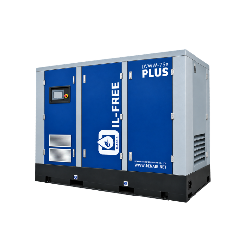 Denair Dry Oil-Free Screw Air Compressor PLUS Series DVWW-75e