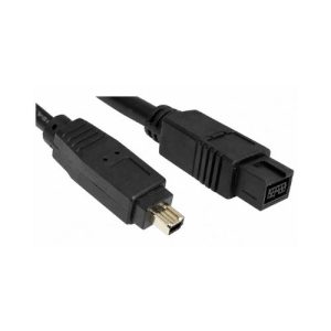 RS PRO Male Plug to 9 4 Pin Connector Firewire Cable 4, Black, 5 m