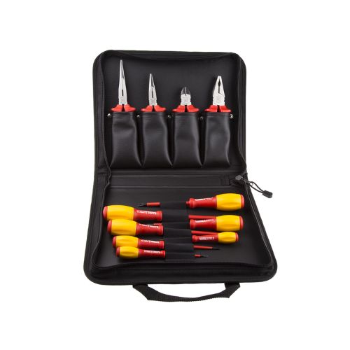 RS PRO 11 Piece Electrician Tool Kit Tool Kit with Pouch VDE_1000V Approved